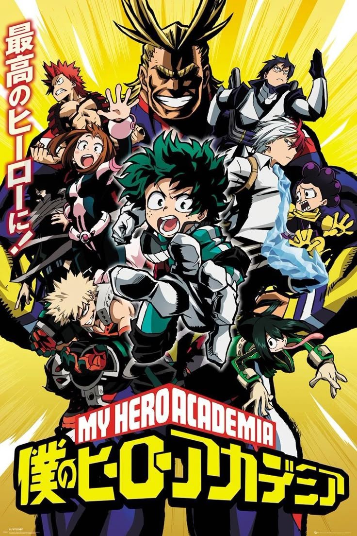 My Hero Academia anime series - Superhero action
